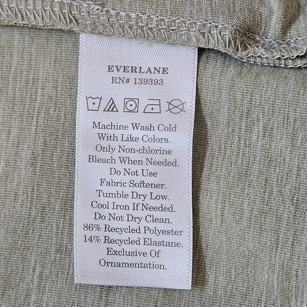 Everlane Sweater Mens L Lt Green Pullover Hoodie Long Sleeve Stretch Zip Pocket‎ - Picture 7 of 13